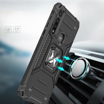 Wozinsky smūgiams atsparus dėklas su žiedu (telefonui Motorola Moto G8 Power)   
